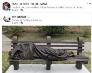 il senza tetto scultura di Timothy Schmalz