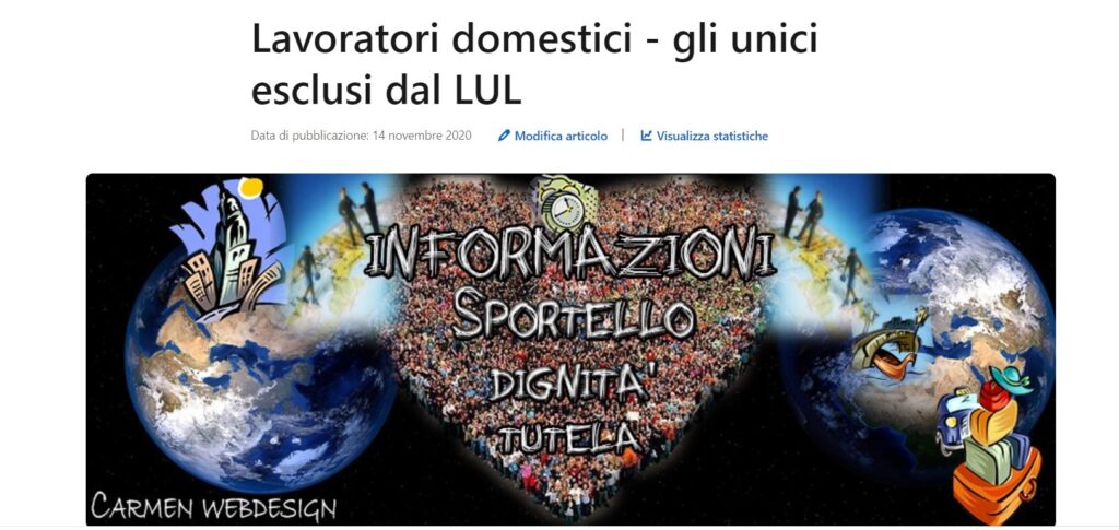 Lavoratori domestici - unica tipologia di lavoratori esclusi dal LUL - Libro Unico del Lavoro la "Bibbia" dei lavoratori tutelati